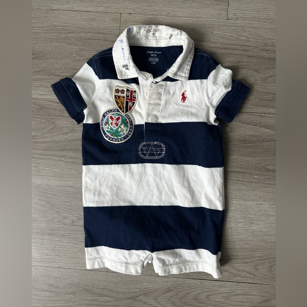 Ralph Lauren White Polo Shortall - 6mo